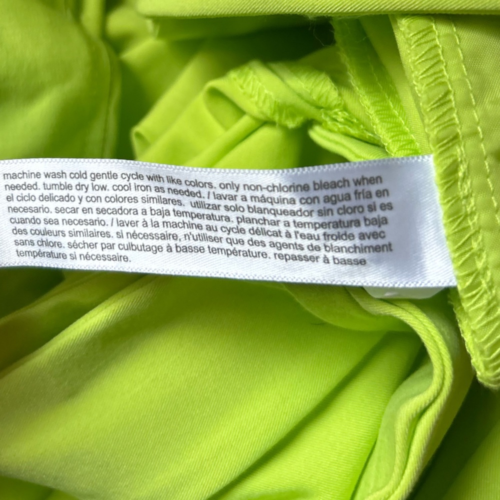 Eloquii lime green wide pants tie waist 16 - Picture 4 of 13